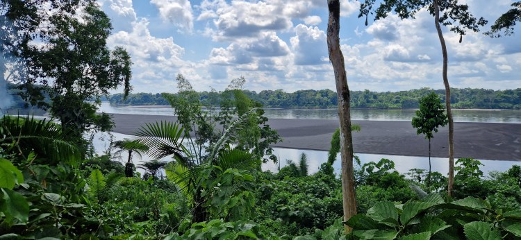 The view of the glorious Pastaza river, from Sharamentsa's 'restaurant' 